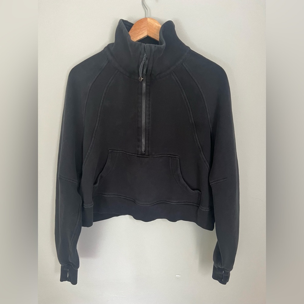 Lululemon Scuba Oversized Funnel-Neck Half Zip in black